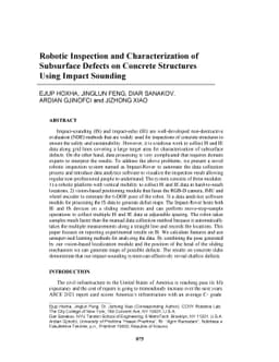 Robotic Inspection and Characterization of Subsurface Defects on
  Concrete Structures Using Impact Sounding