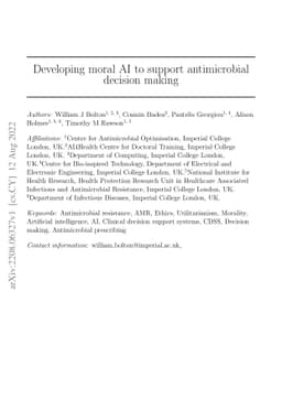Developing moral AI to support antimicrobial decision making