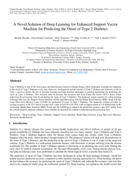 A novel solution of deep learning for enhanced support vector machine
  for predicting the onset of type 2 diabetes
