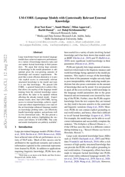 LM-CORE: Language Models with Contextually Relevant External Knowledge