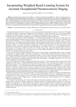 Incoporating Weighted Board Learning System for Accurate Occupational
  Pneumoconiosis Staging