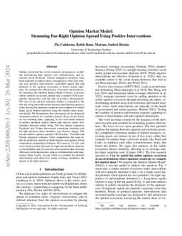 Opinion Market Model: Stemming Far-Right Opinion Spread using Positive
  Interventions