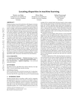 Locating disparities in machine learning