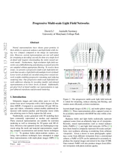 Progressive Multi-scale Light Field Networks