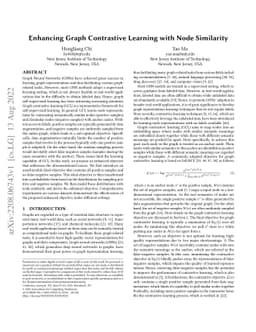 Enhancing Graph Contrastive Learning with Node Similarity