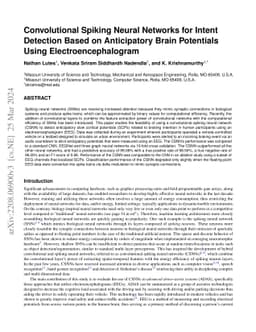 Convolutional Spiking Neural Networks for Detecting Anticipatory Brain
  Potentials Using Electroencephalogram