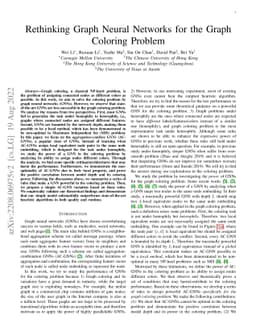 Rethinking Graph Neural Networks for the Graph Coloring Problem