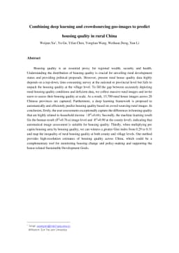 Combining deep learning and crowdsourcing geo-images to predict housing
  quality in rural China