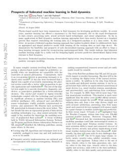 Prospects of federated machine learning in fluid dynamics