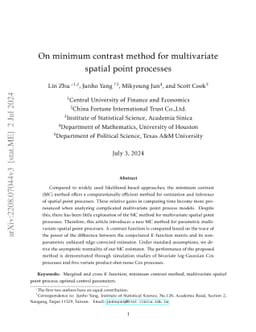 On minimum contrast method for multivariate spatial point processes
