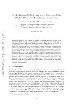 Flexible Bayesian Multiple Comparison Adjustment Using Dirichlet Process
  and Beta-Binomial Model Priors