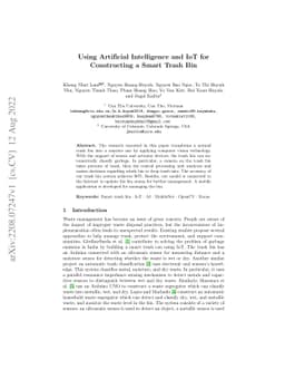 Using Artificial Intelligence and IoT for Constructing a Smart Trash Bin