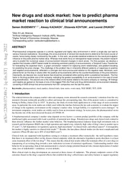 New drugs and stock market: how to predict pharma market reaction to
  clinical trial announcements