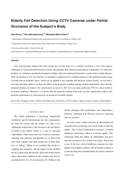 Elderly Fall Detection Using CCTV Cameras under Partial Occlusion of the
  Subjects Body
