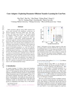 Conv-Adapter: Exploring Parameter Efficient Transfer Learning for
  ConvNets