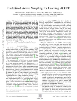 Bucketized Active Sampling for Learning ACOPF