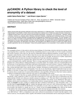 pyCANON: A Python library to check the level of anonymity of a dataset