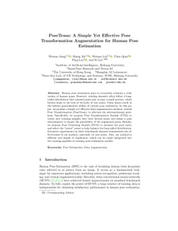 PoseTrans: A Simple Yet Effective Pose Transformation Augmentation for
  Human Pose Estimation