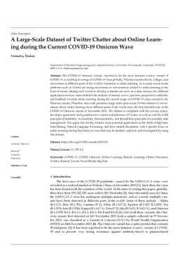 A Large-Scale Dataset of Twitter Chatter about Online Learning during
  the Current COVID-19 Omicron Wave