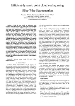 Efficient dynamic point cloud coding using Slice-Wise Segmentation