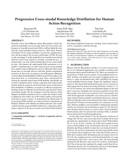 Progressive Cross-modal Knowledge Distillation for Human Action
  Recognition