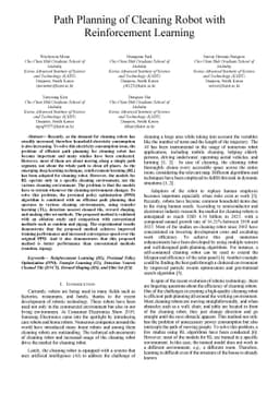 Path Planning of Cleaning Robot with Reinforcement Learning