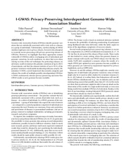 I-GWAS: Privacy-Preserving Interdependent Genome-Wide Association
  Studies