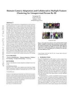 Domain Camera Adaptation and Collaborative Multiple Feature Clustering
  for Unsupervised Person Re-ID