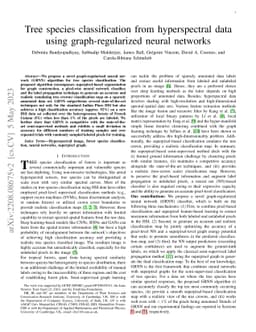 Tree species classification from hyperspectral data using
  graph-regularized neural networks