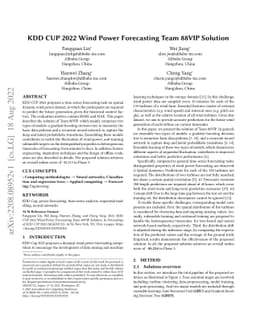KDD CUP 2022 Wind Power Forecasting Team 88VIP Solution