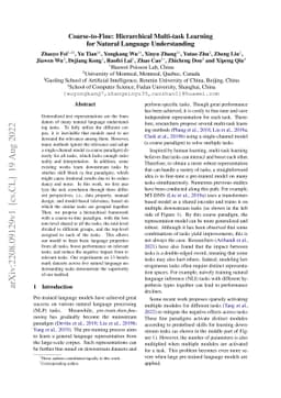 Coarse-to-Fine: Hierarchical Multi-task Learning for Natural Language
  Understanding