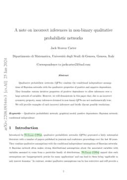 A note on incorrect inferences in non-binary qualitative probabilistic
  networks