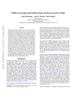 Wildfire Forecasting with Satellite Images and Deep Generative Model