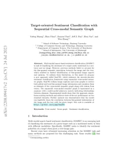Target-oriented Sentiment Classification with Sequential Cross-modal
  Semantic Graph