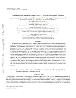 Exploring the Limits of Synthetic Creation of Solar EUV Images via
  Image-to-Image Translation