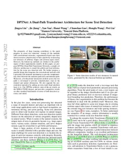 DPTNet: A Dual-Path Transformer Architecture for Scene Text Detection