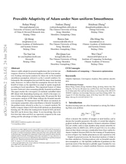 Provable Adaptivity of Adam under Non-uniform Smoothness