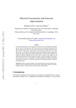 Efficient Concentration with Gaussian Approximation