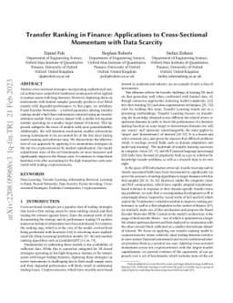 Transfer Ranking in Finance: Applications to Cross-Sectional Momentum
  with Data Scarcity