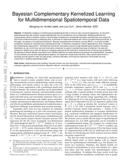 Bayesian Complementary Kernelized Learning for Multidimensional
  Spatiotemporal Data