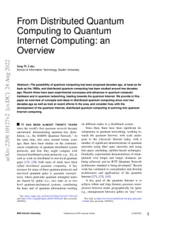 From Distributed Quantum Computing to Quantum Internet Computing: an
  Overview