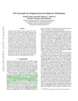 STS: Surround-view Temporal Stereo for Multi-view 3D Detection
