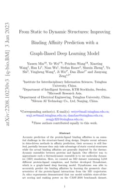 From Static to Dynamic Structures: Improving Binding Affinity Prediction
  with a Graph-Based Deep Learning Model