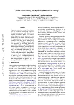 Multi-Task Learning for Depression Detection in Dialogs