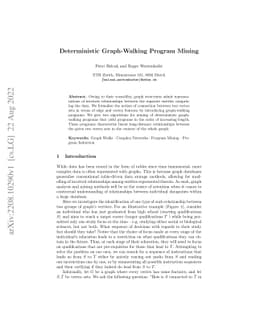 Deterministic Graph-Walking Program Mining