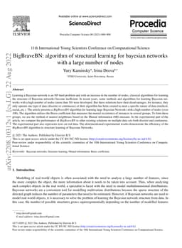 BigBraveBN: algorithm of structural learning for bayesian networks with
  a large number of nodes