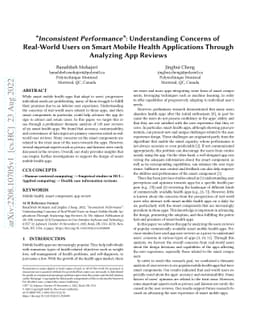 "Inconsistent Performance": Understanding Concerns of Real-World Users
  on Smart Mobile Health Applications Through Analyzing App Reviews
