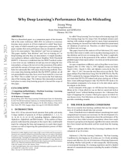 Why Deep Learning's Performance Data Are Misleading