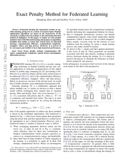 Exact Penalty Method for Federated Learning