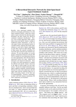 A Hierarchical Interactive Network for Joint Span-based Aspect-Sentiment
  Analysis